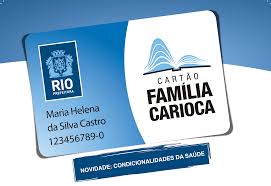 Resultado de imagem para cartao familia carioca