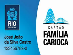 Resultado de imagem para cartao familia carioca