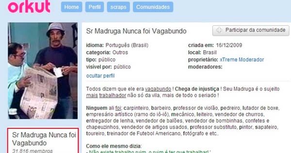 comunidade de orkut