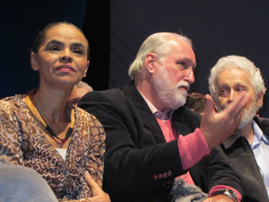 Marina Silva e o senador Ricardo Young, na tarde desta quinta, em São Paulo (Foto: Eduardo Carvalho/G1)