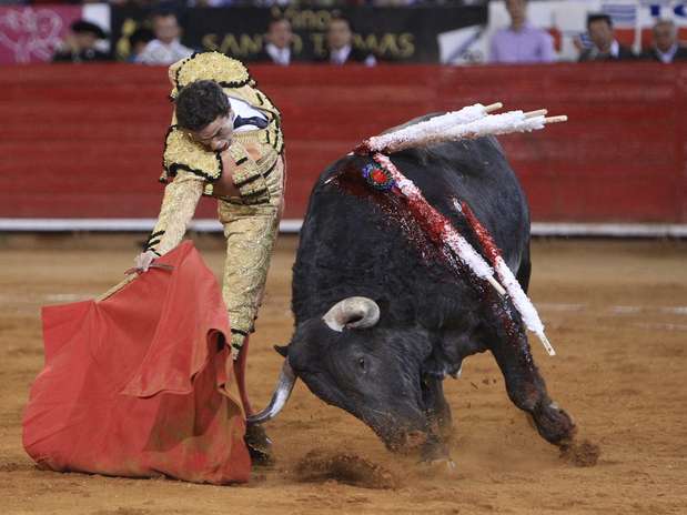 Uma pessoa ficou ferida durante tentativa de fuga do touro de quase uma tonelada Foto: EFE